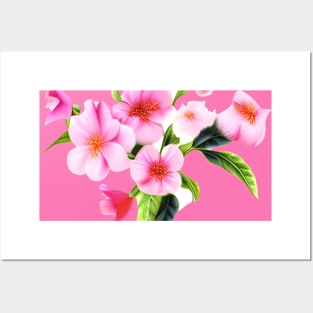 Fresh spring pattern - apple blossoms Posters and Art